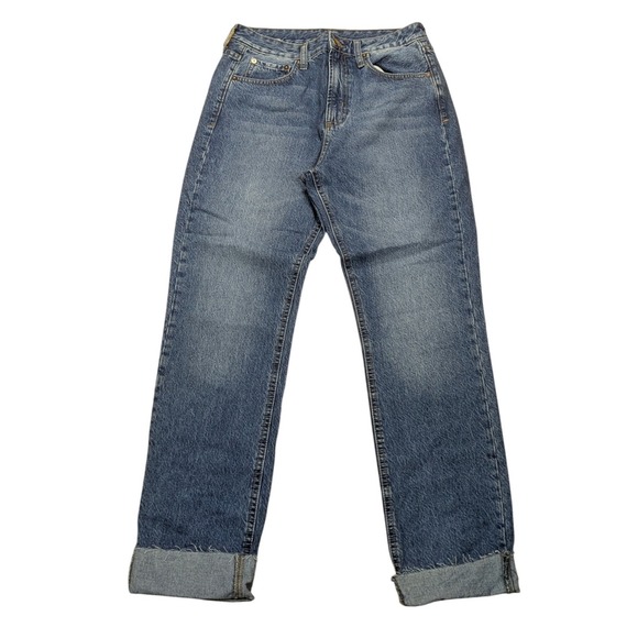 Gianni Bini Denim - Gianni Bini Women's Size 29 Blue Denim High Rise Straight Leg Mom Jeans Classic